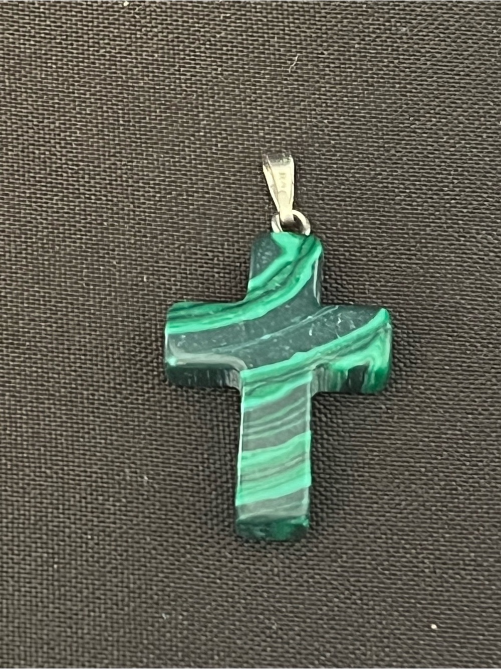 Green Malachite Cross Pendant